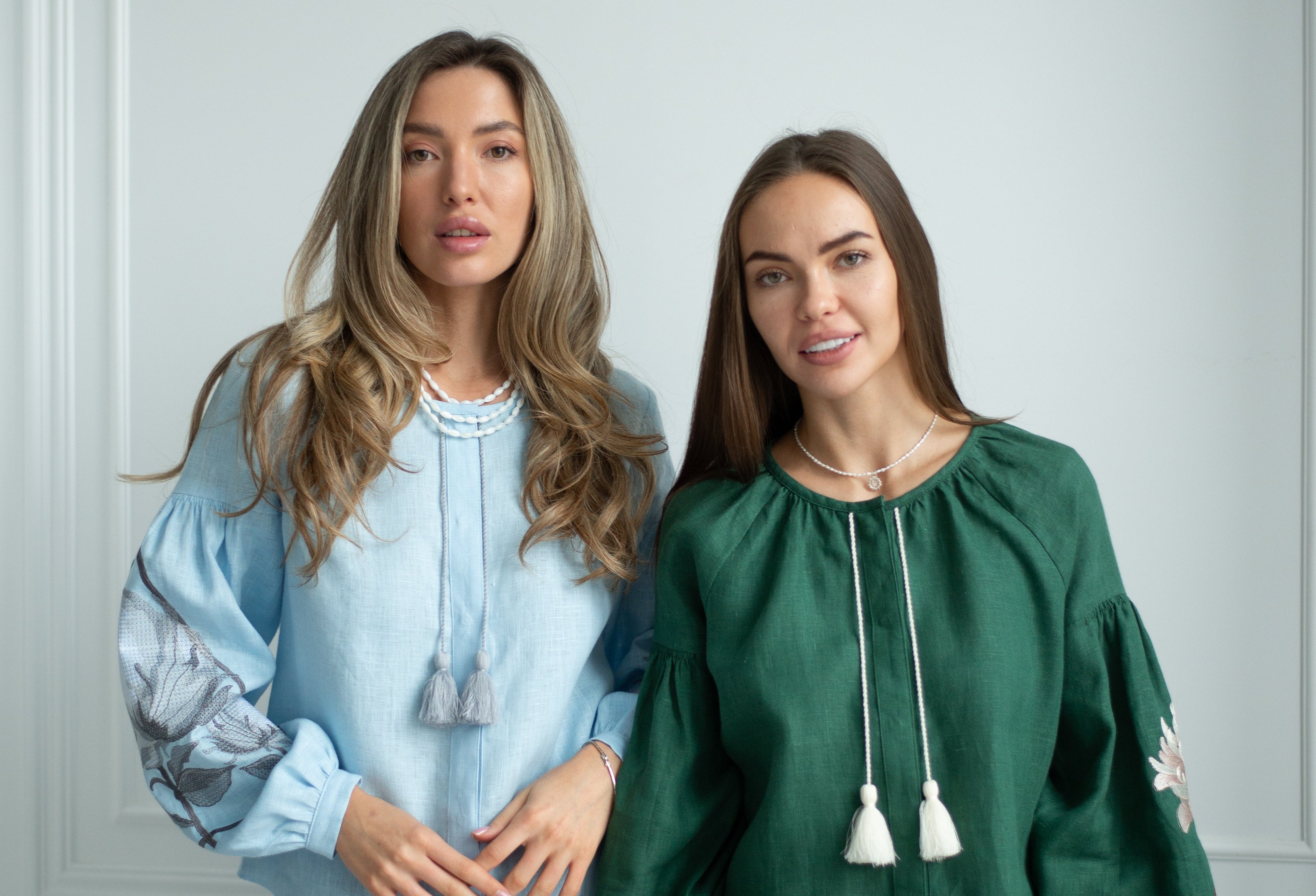 Ukrainian Trident Necklace with Natural River Pearls - Handmade Traditional Jewelry