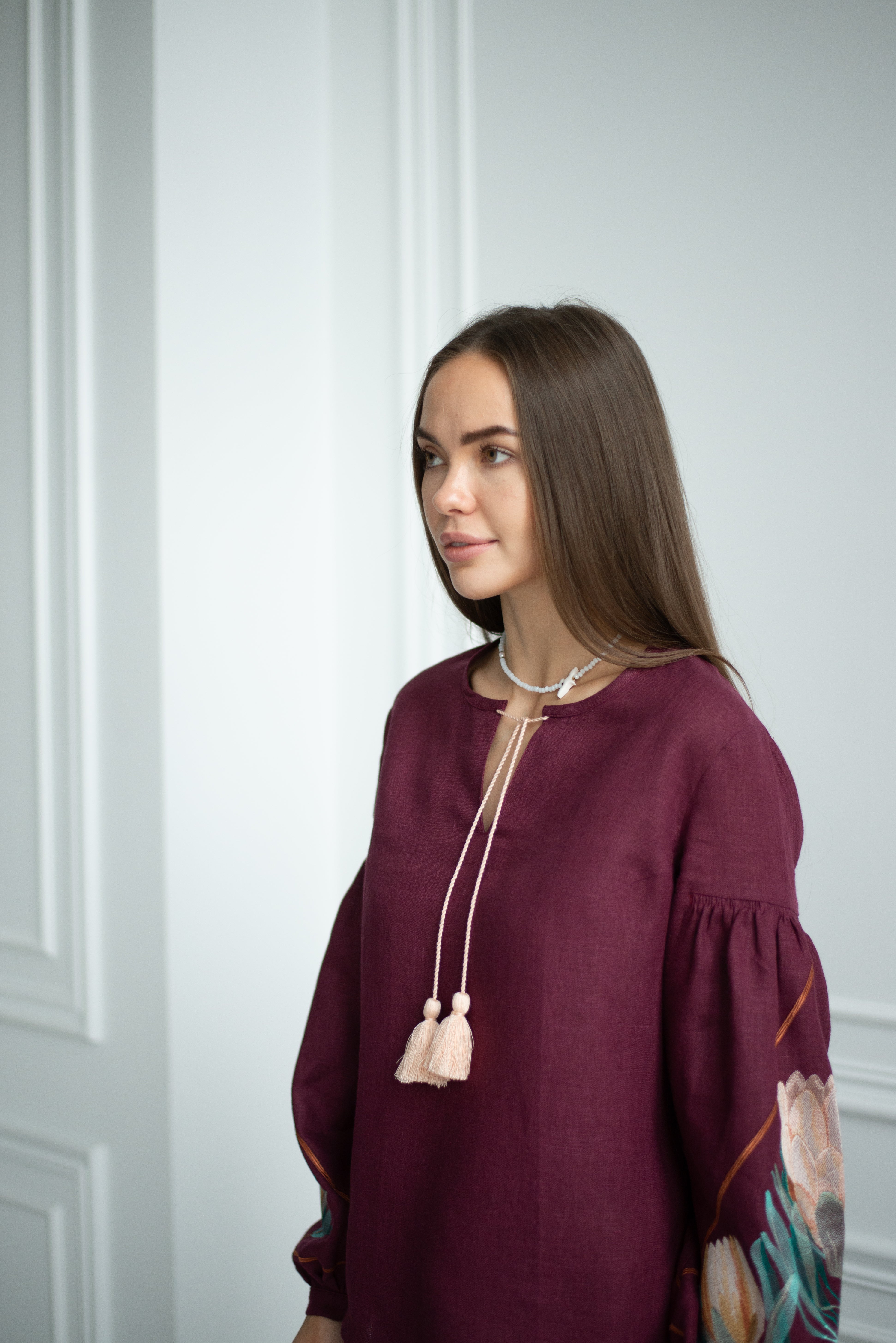 Handmade Bird Necklace Ukrainian Folk Art Jewelry for Women