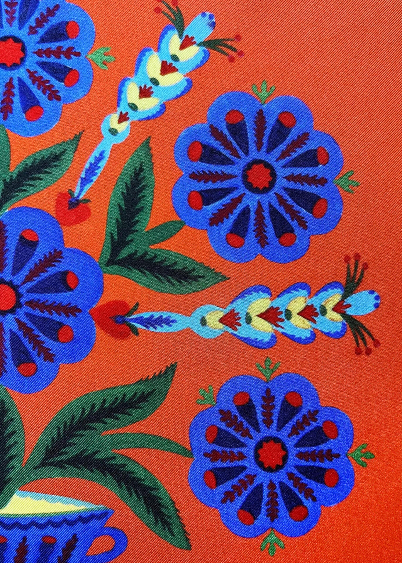 Orange Bohemian 100% Silk Shawl