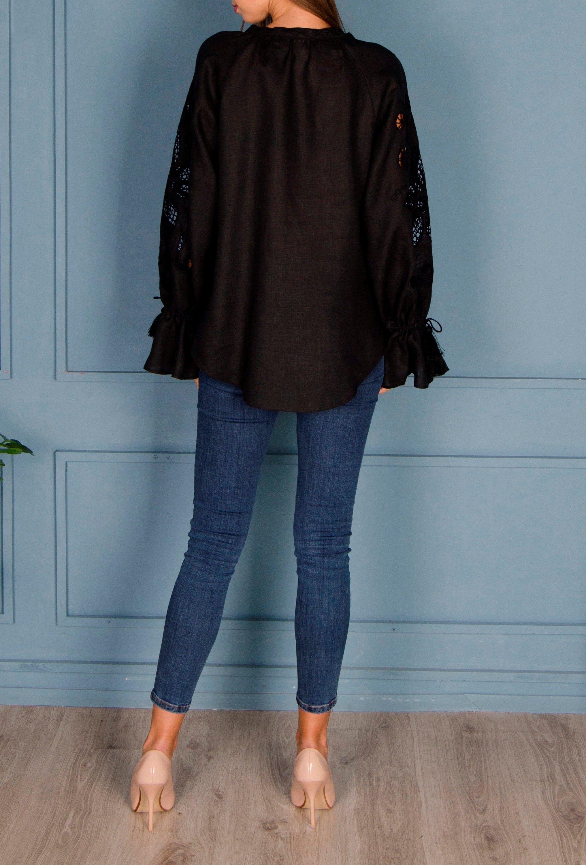 Easter Ukrainian Vyshyvanka Blouse - Embroidered Women's Shirt