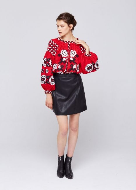 Ukrainian Embroidered Vyshyvanka Blouse | Boho Folk Style