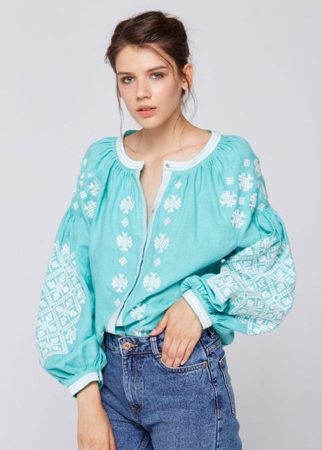 Ukrainian Vyshyvanka Blouse - Embroidered Women's Shirt