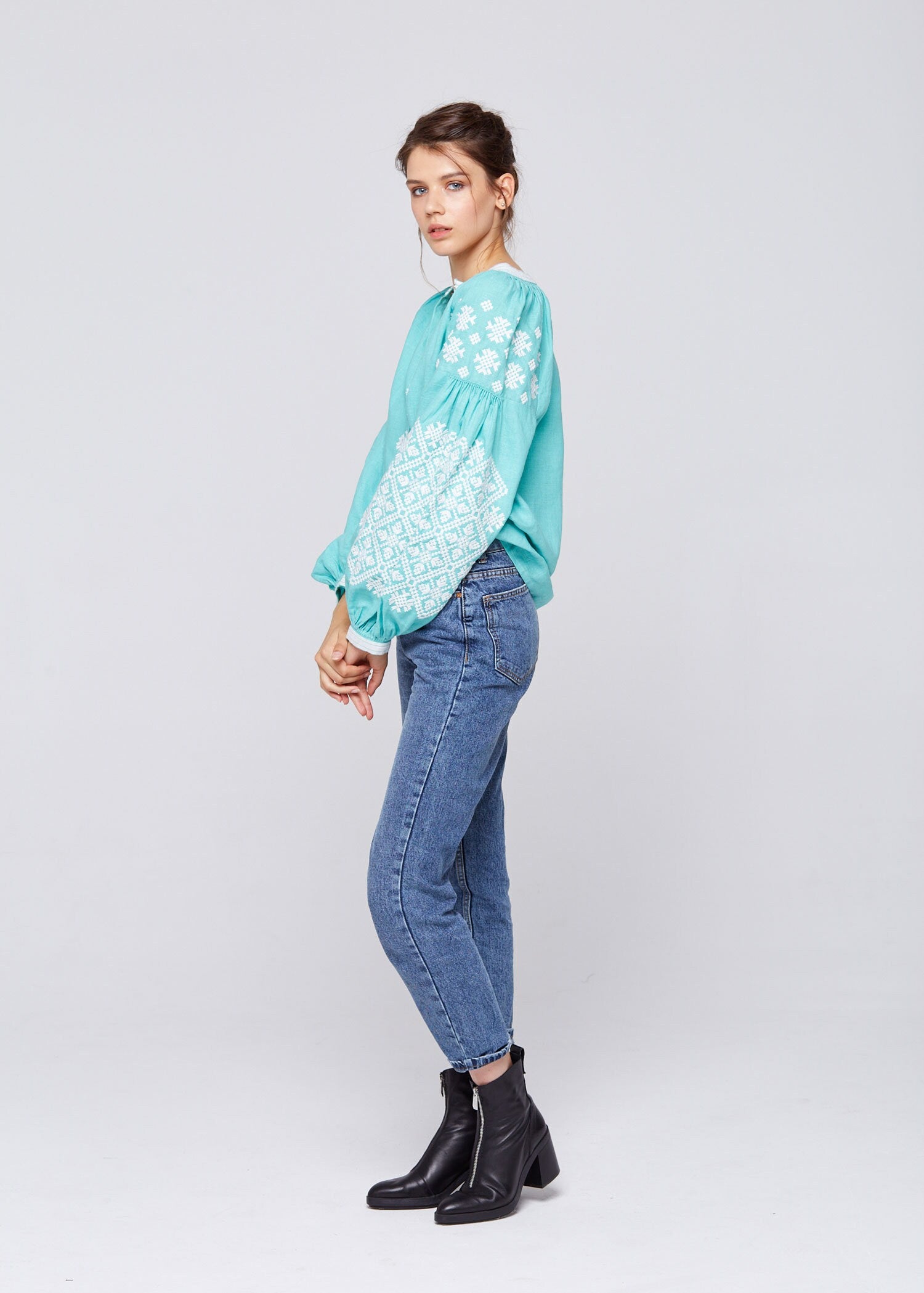 Ukrainian Vyshyvanka Blouse - Embroidered Women's Shirt