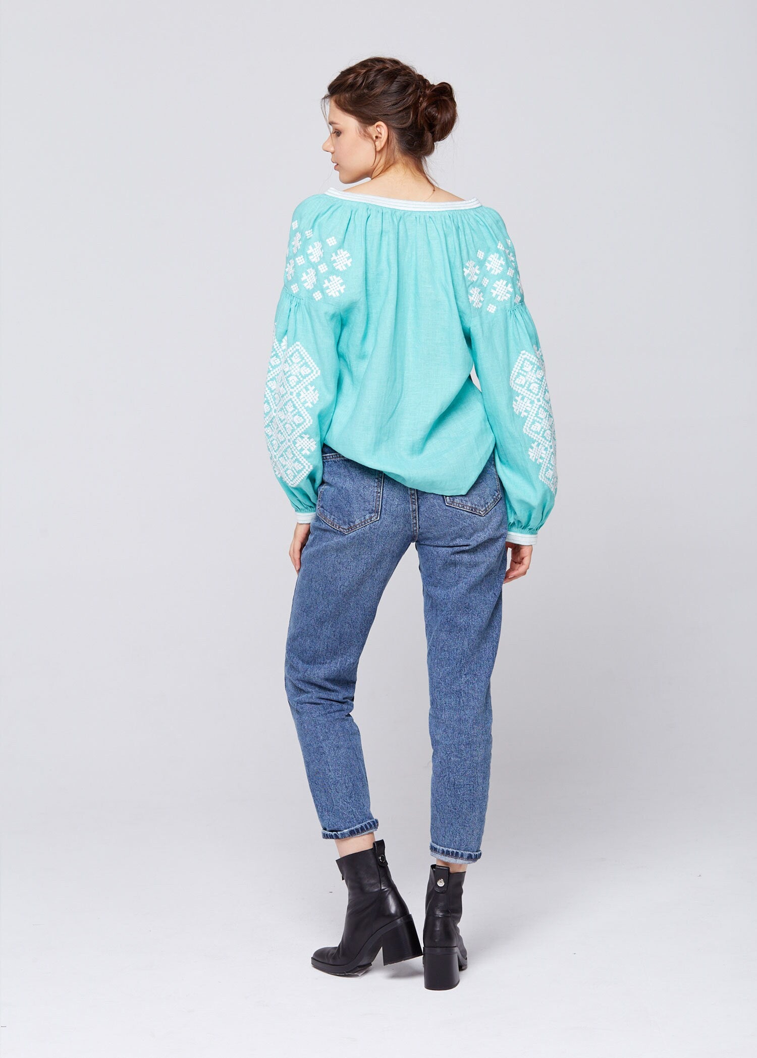 Ukrainian Vyshyvanka Blouse - Embroidered Women's Shirt