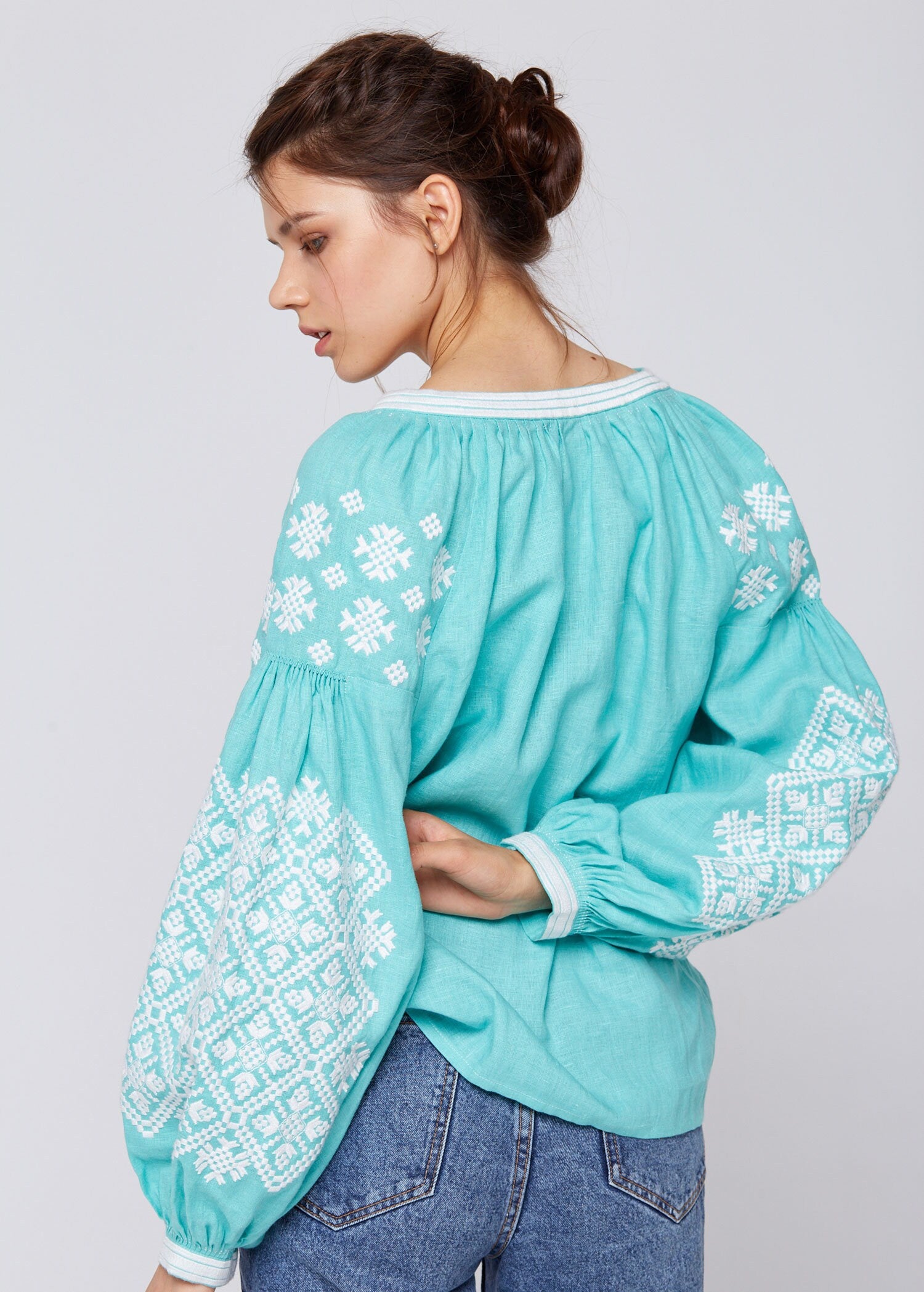 Ukrainian Vyshyvanka Blouse - Embroidered Women's Shirt