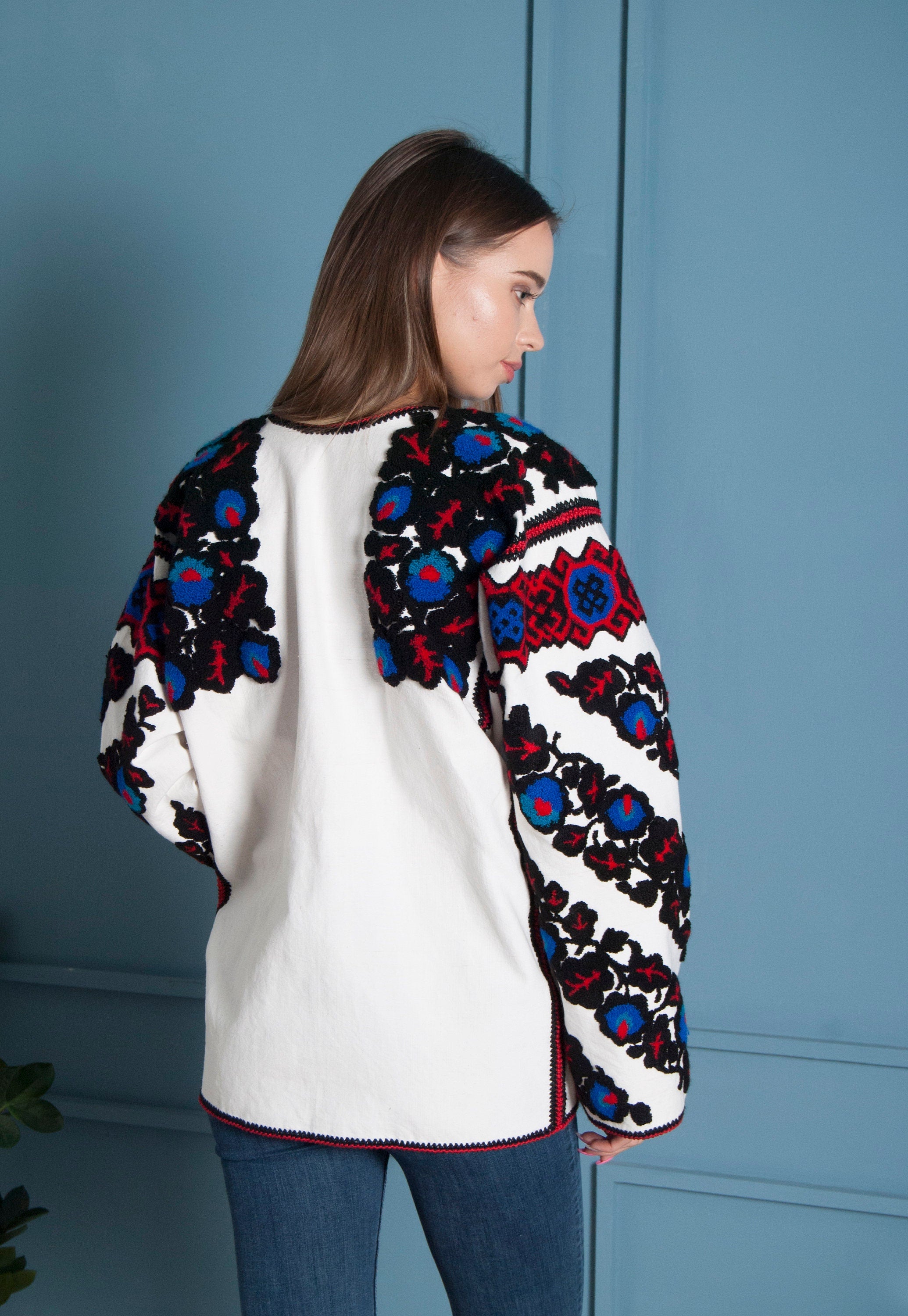 Handmade Ukrainian Vyshyvanka Embroidered Blouse for Women – Mother's Day Special