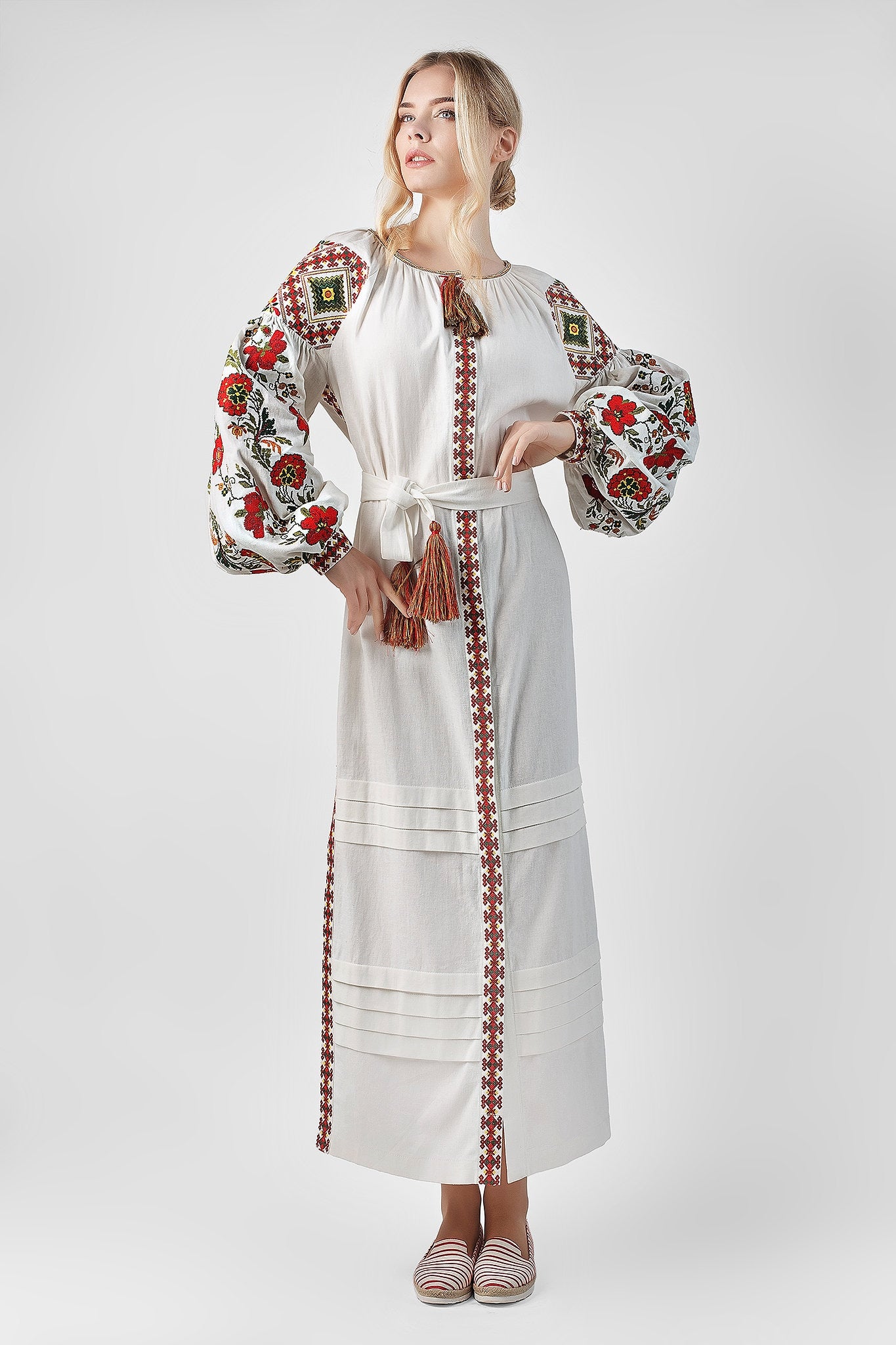 Ukrainian Vyshyvanka Dress - Embroidered Women's Dress for Easter