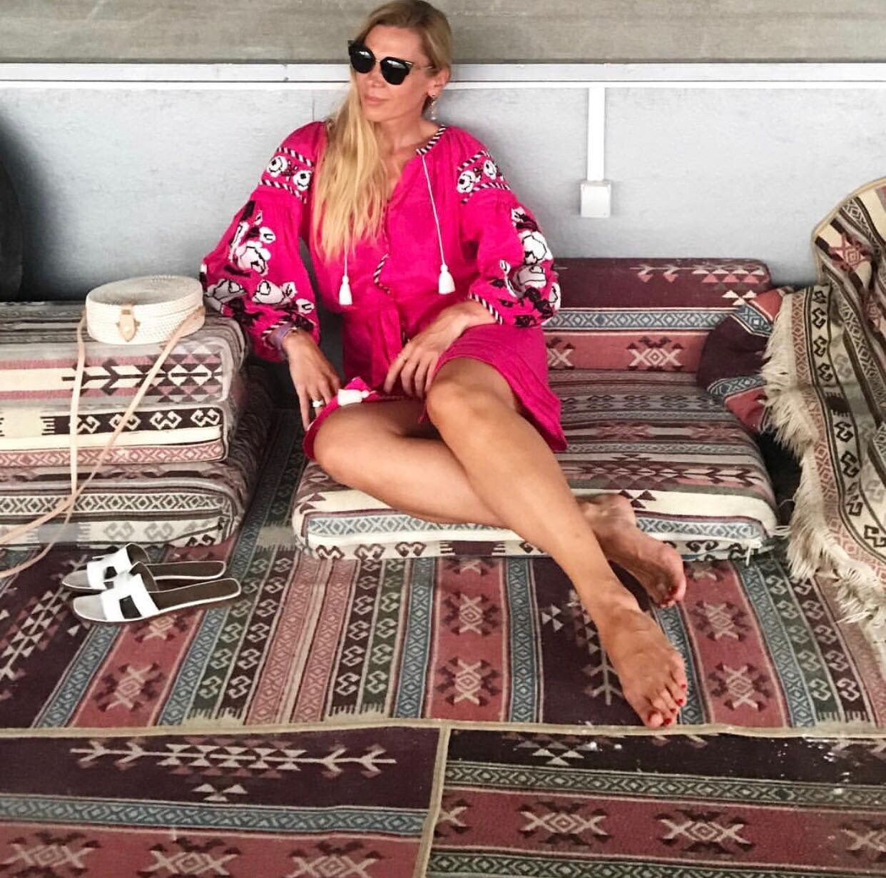 Ukrainian Vyshyvanka Embroidered Linen Dress for Women