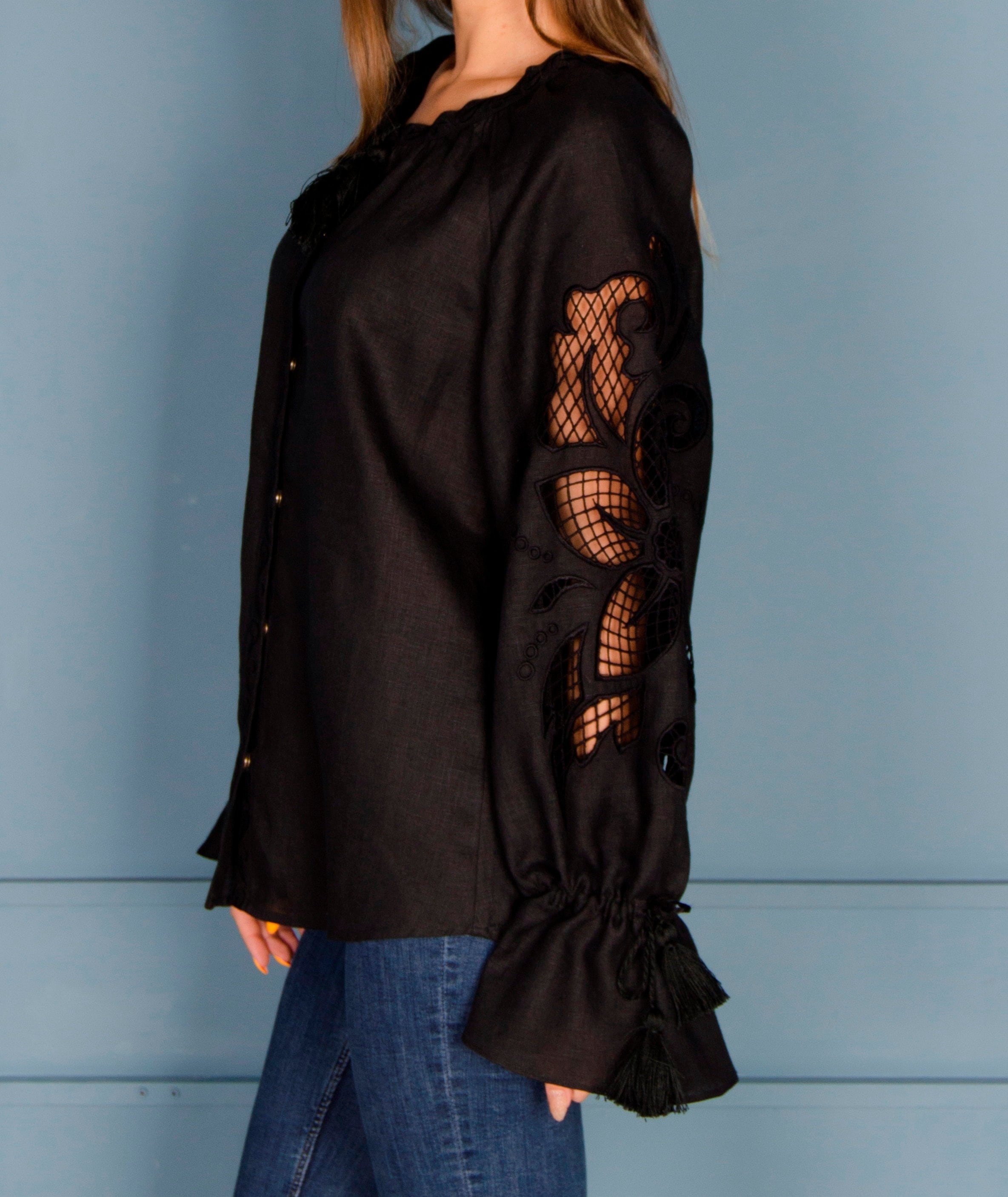 Easter Ukrainian Vyshyvanka Blouse - Embroidered Women's Shirt