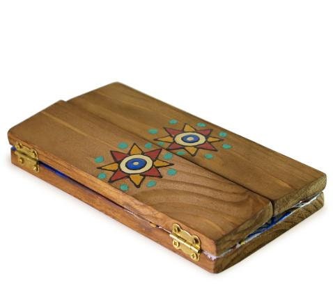 Hand-Painted Wooden Pot – Perfect for Home Decor