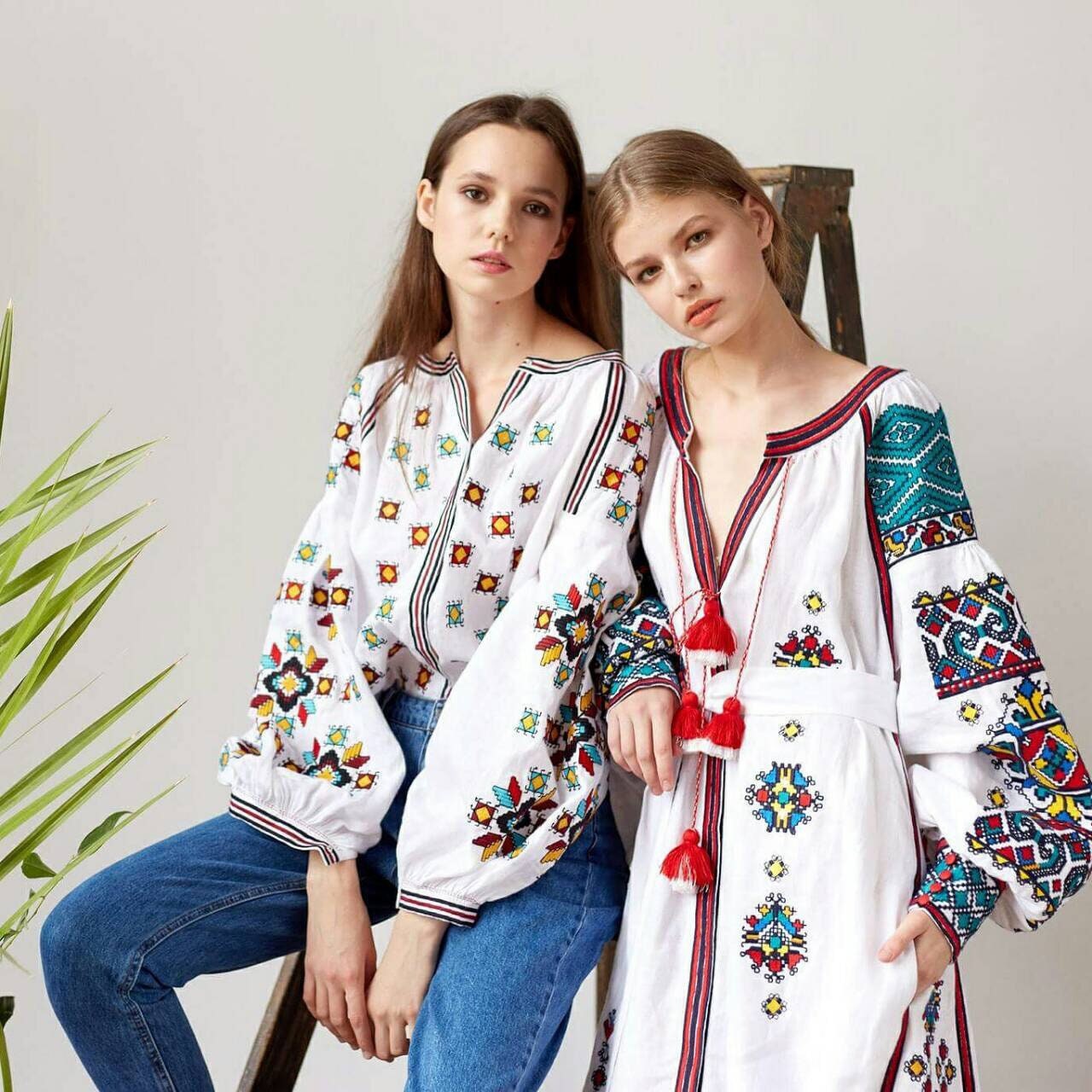 Ukrainian Vyshyvanka Embroidered Boho Blouse - Ukrainian Folk Style