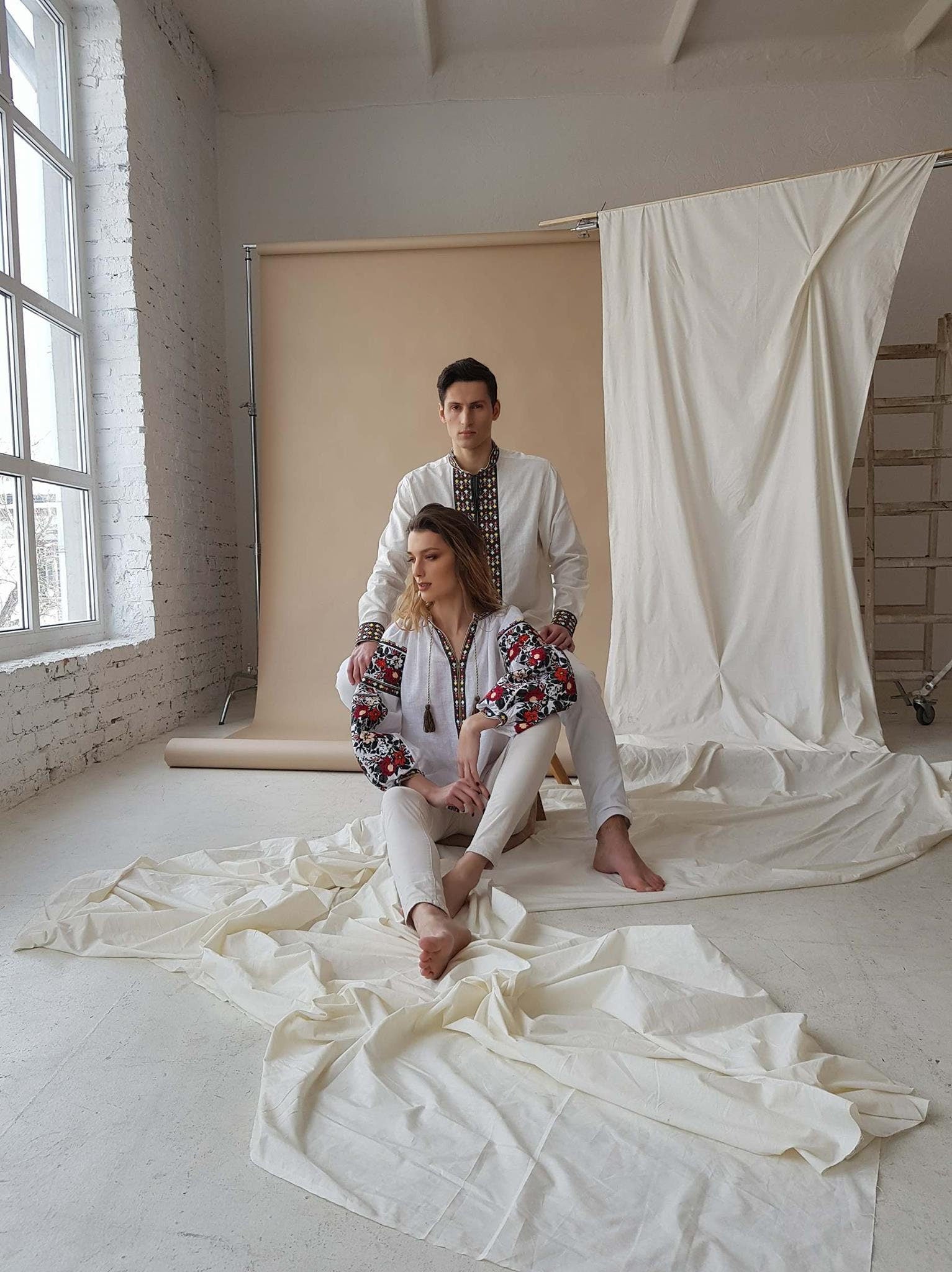 Ukrainian Vyshyvanka Blouse "Borshchivska" - Women's Embroidered Spring Shirt