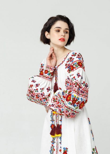 Ukrainian Vyshyvanka Dress | Embroidered Boho Linen Dress for Women | Perfect for Weddings and Special Occasions