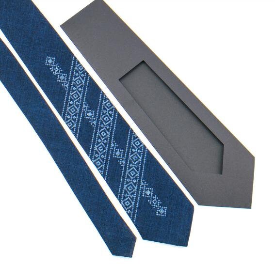 Ukrainian Embroidered Tie for Men - Classic Style