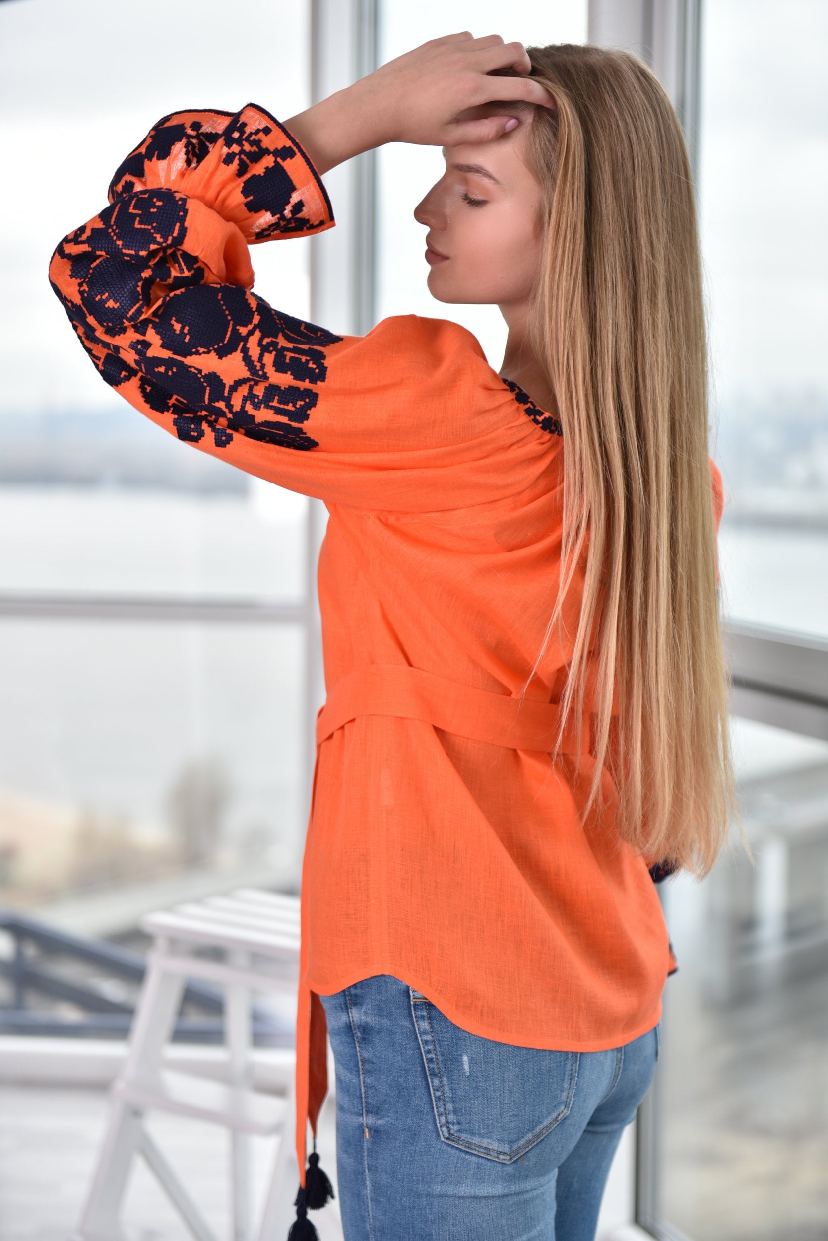 Ukrainian Vyshyvanka Blouse - Embroidered Bohemian Ethnic Shirt