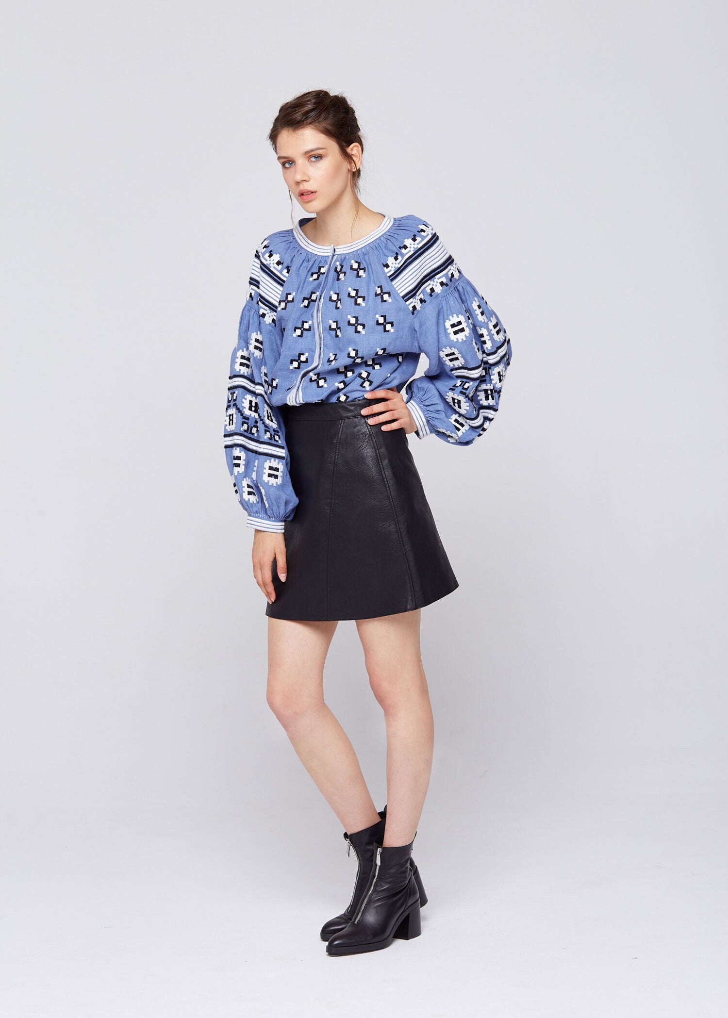 Ukrainian Boho Embroidered Vyshyvanka Blouse