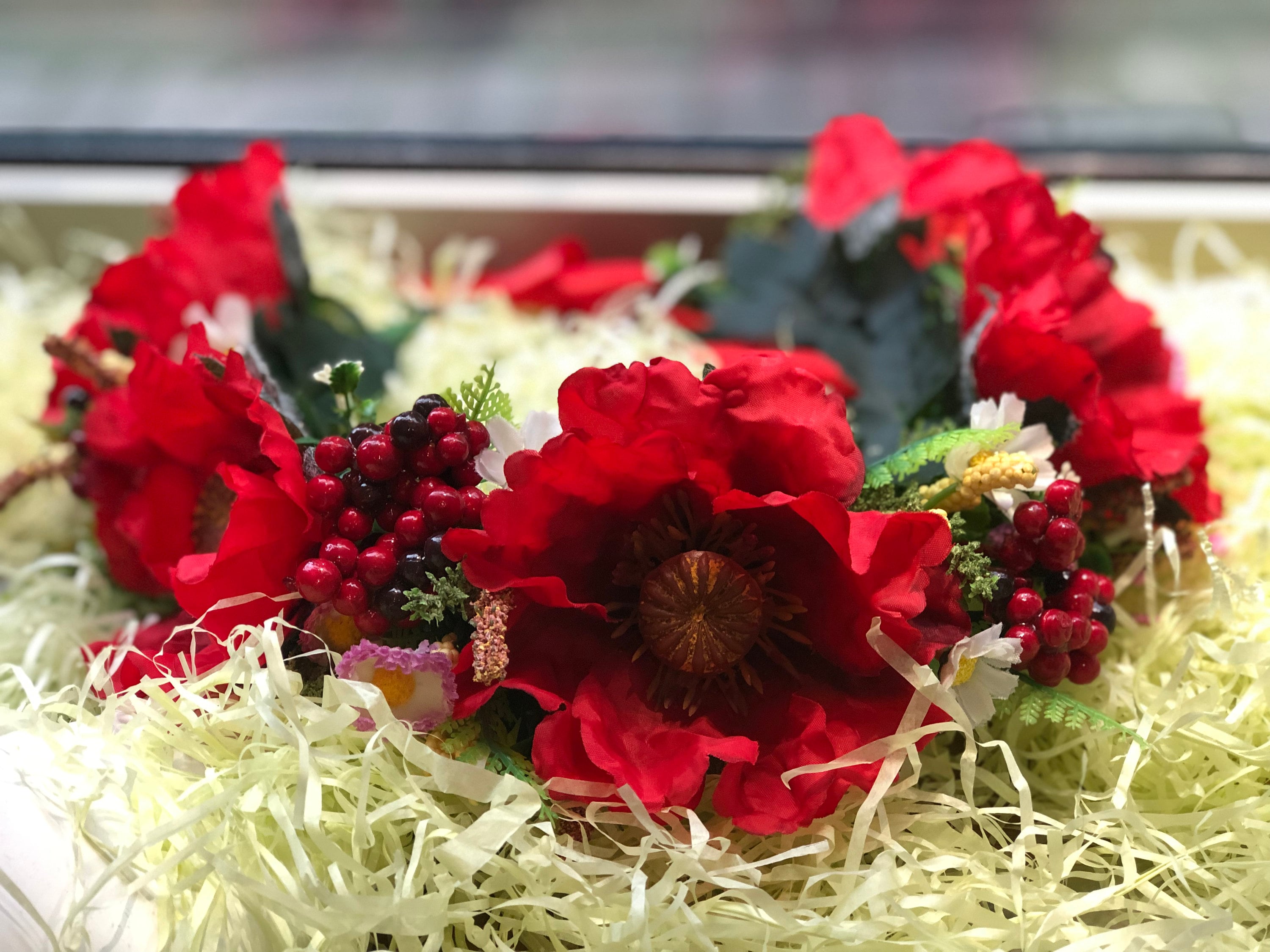 Poppy Floral Crown | Boho Wedding Bridal Halo & Hair Wreath