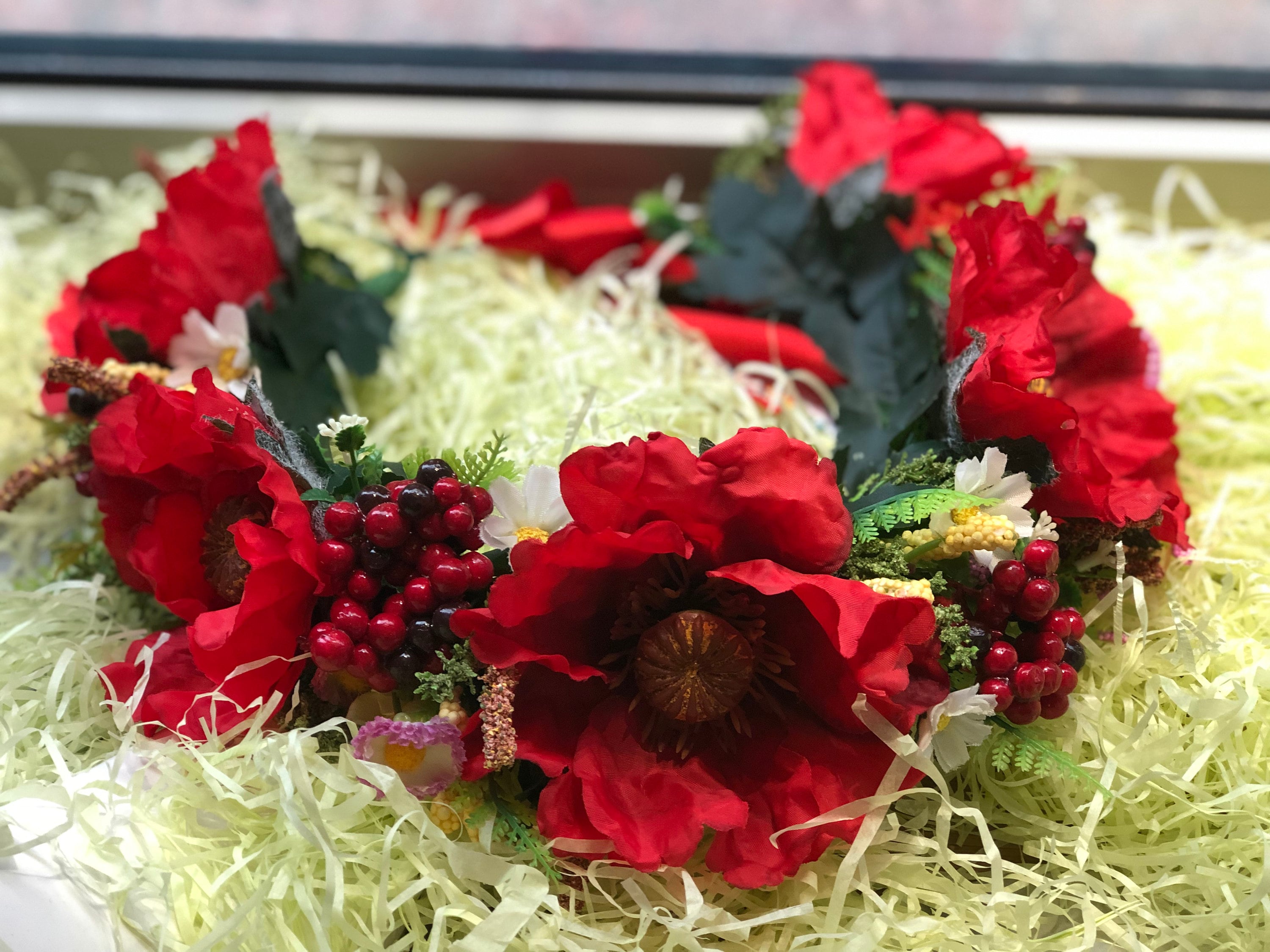 Poppy Floral Crown | Boho Wedding Bridal Halo & Hair Wreath