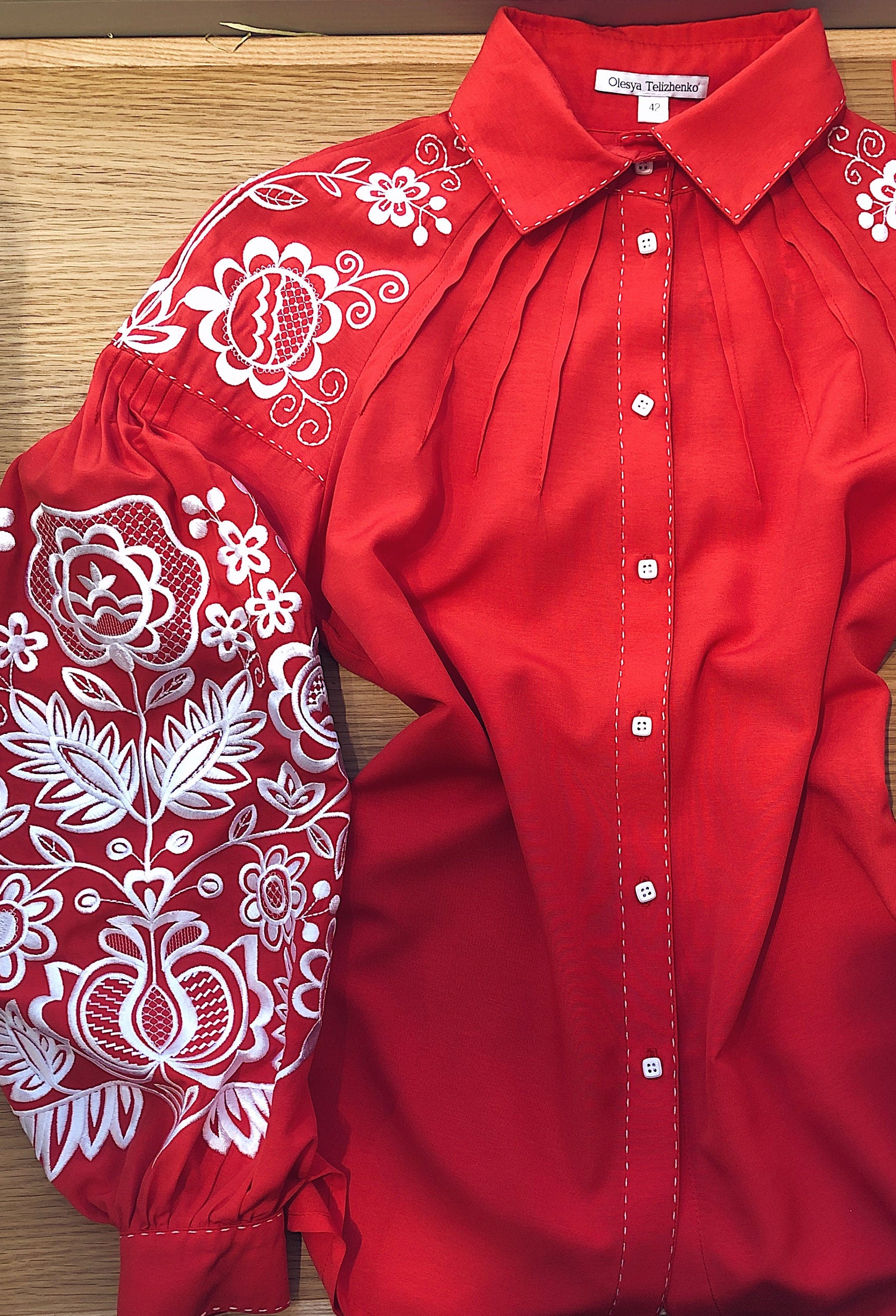 Ukrainian Vyshyvanka Blouse - Bohemian Embroidered Ethnic Shirt