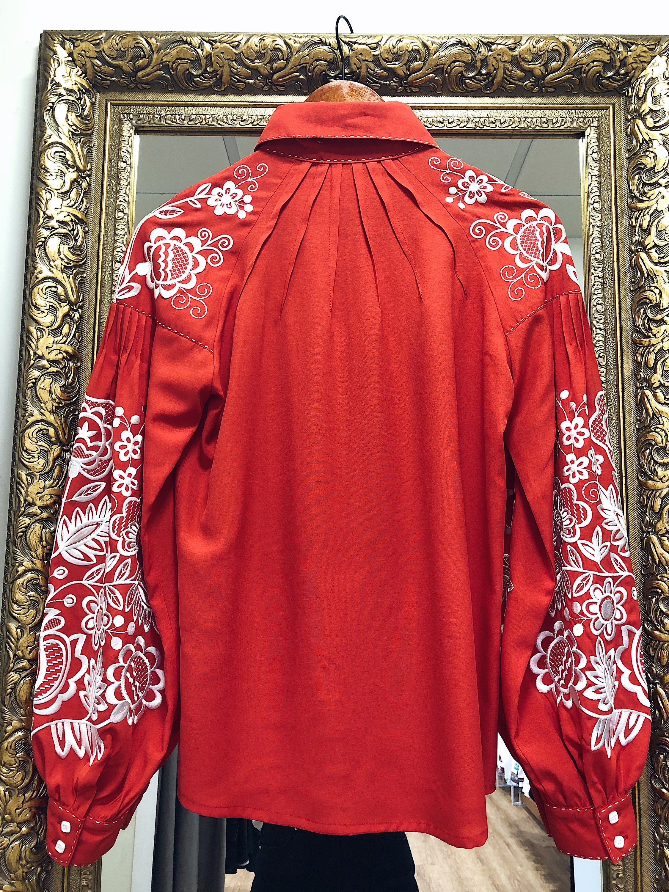 Ukrainian Vyshyvanka Blouse - Bohemian Embroidered Ethnic Shirt