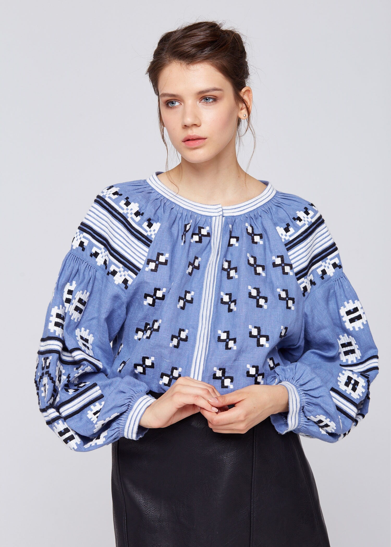 Ukrainian Boho Embroidered Vyshyvanka Blouse