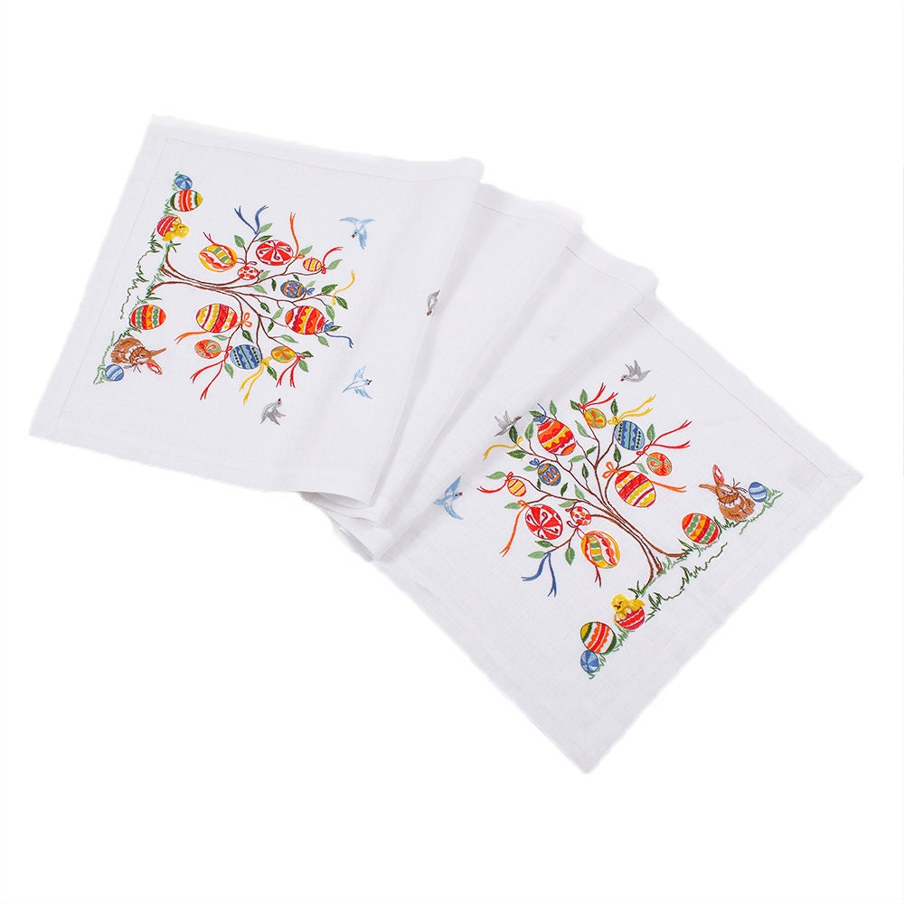 Easter Embroidered Linen Table Runner - Ukrainian Tablecloth (136 x 40 cm)