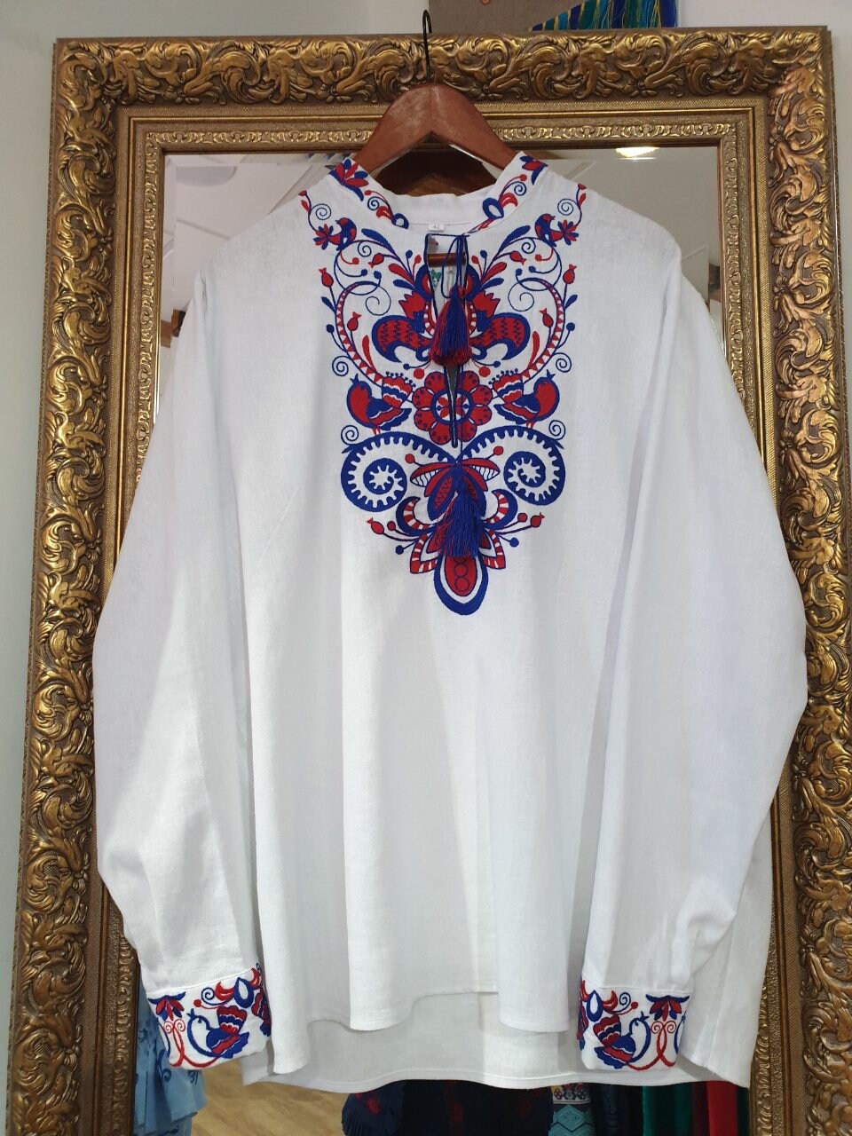 Ukrainian Vyshyvanka Embroidered Dress - Boho Wedding Linen Dress