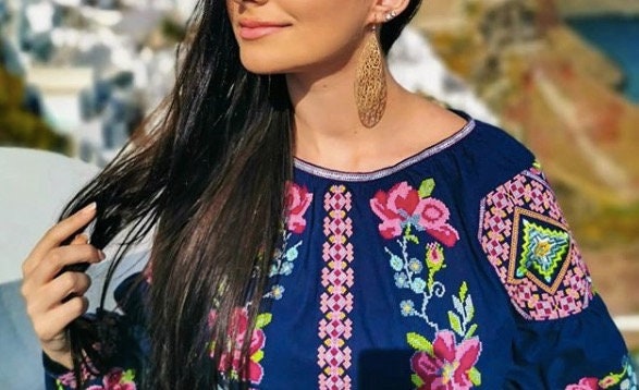 Ukrainian Vyshyvanka Embroidered Dress for Women - Perfect for Easter and Special Occasions