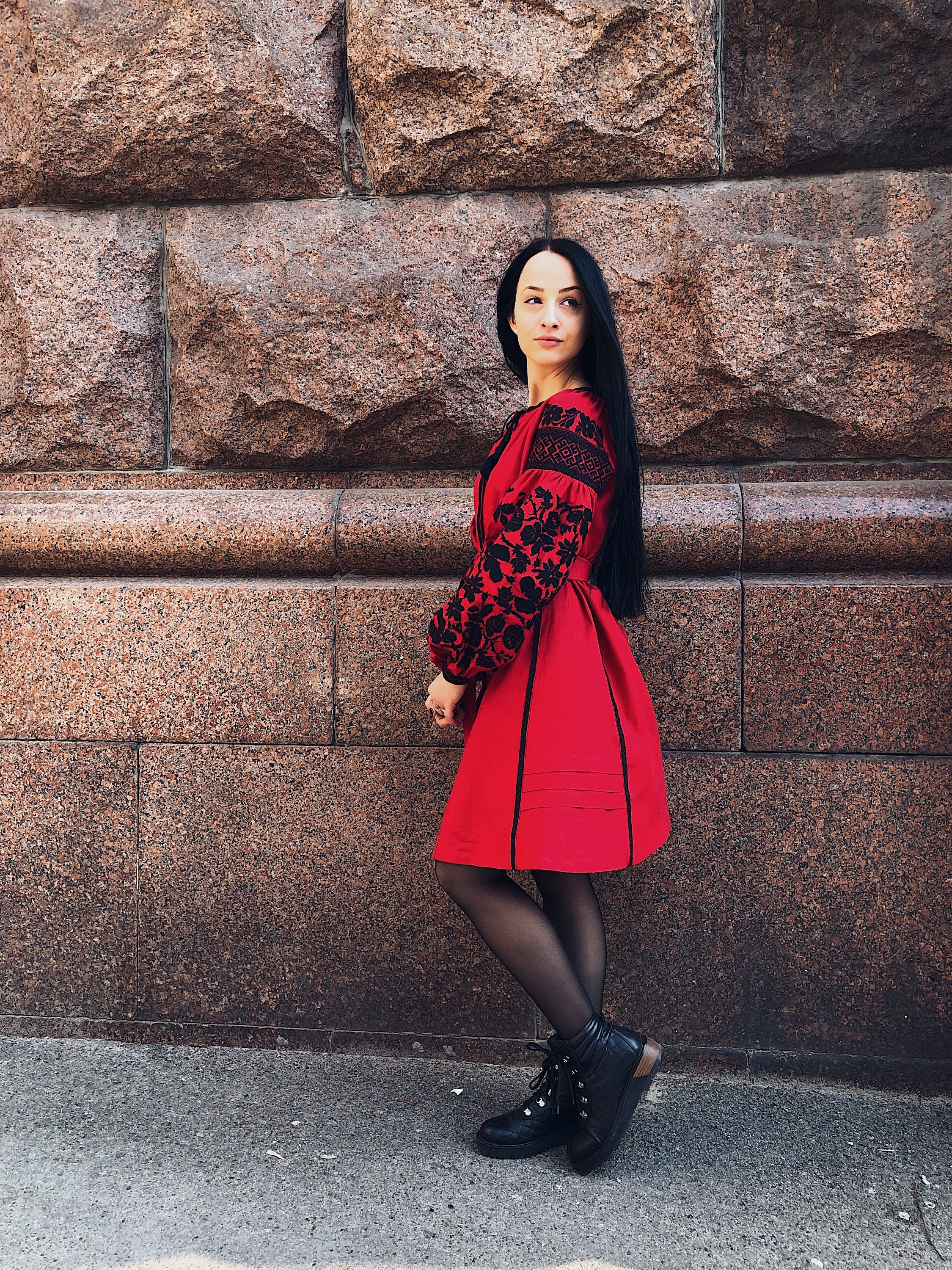 Ukrainian Vyshyvanka Dress – Embroidered Women's Dress for Independence Day