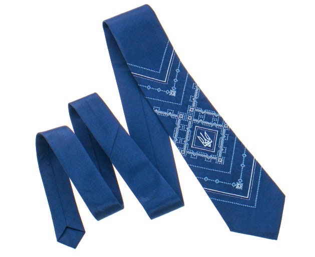 Ukrainian Embroidered Tie for Men - Classic Bow Style