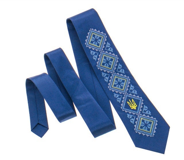 Ukrainian Classic Embroidered Tie for Men