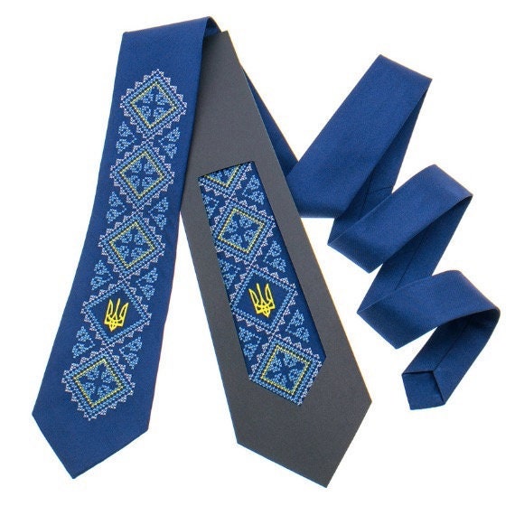 Ukrainian Classic Embroidered Tie for Men