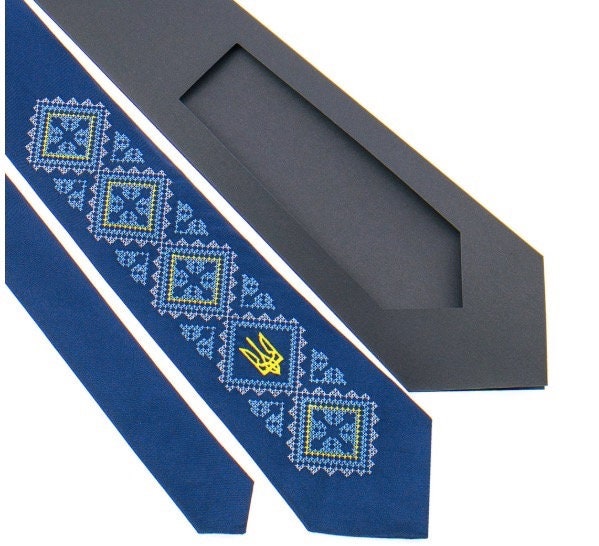 Ukrainian Classic Embroidered Tie for Men