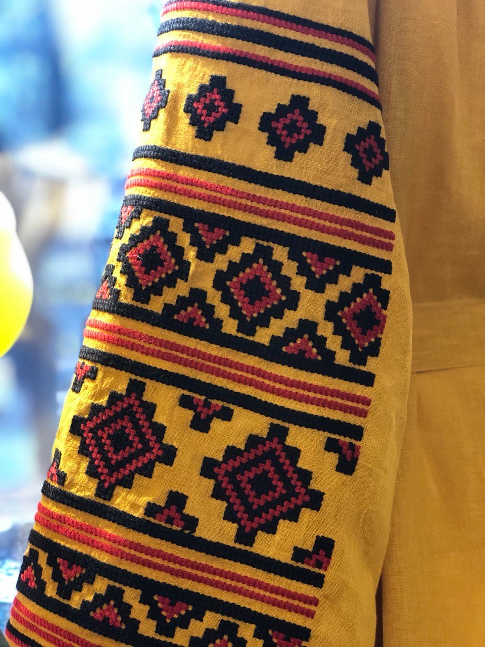 Ukrainian Vyshyvanka Linen Dress - Embroidered Folk Style for Women, Easter Wear