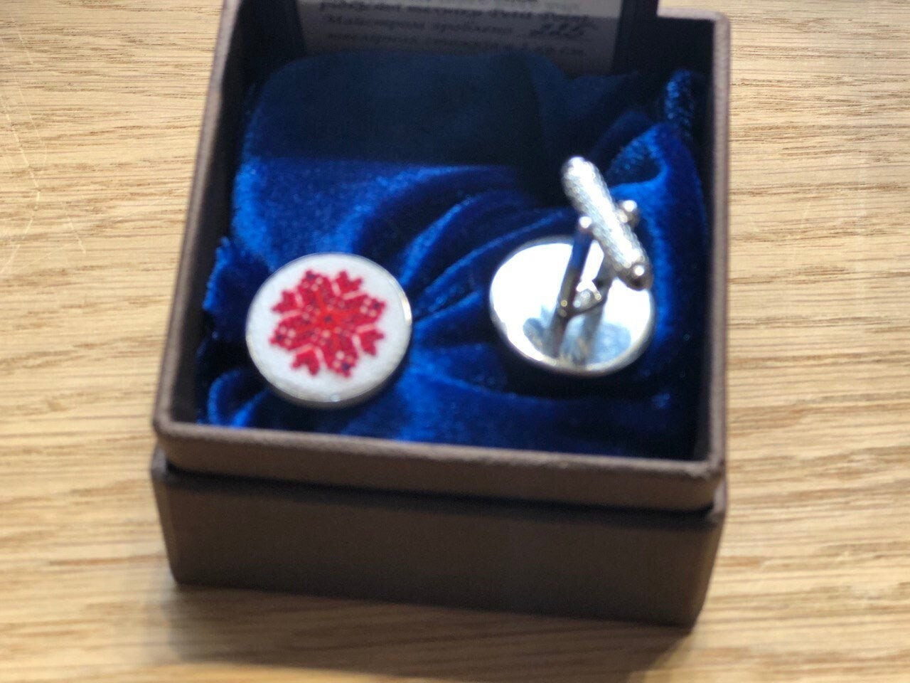 Handmade Embroidered Cufflinks for Men - Elegant Ethno Style for Groom and Boyfriend