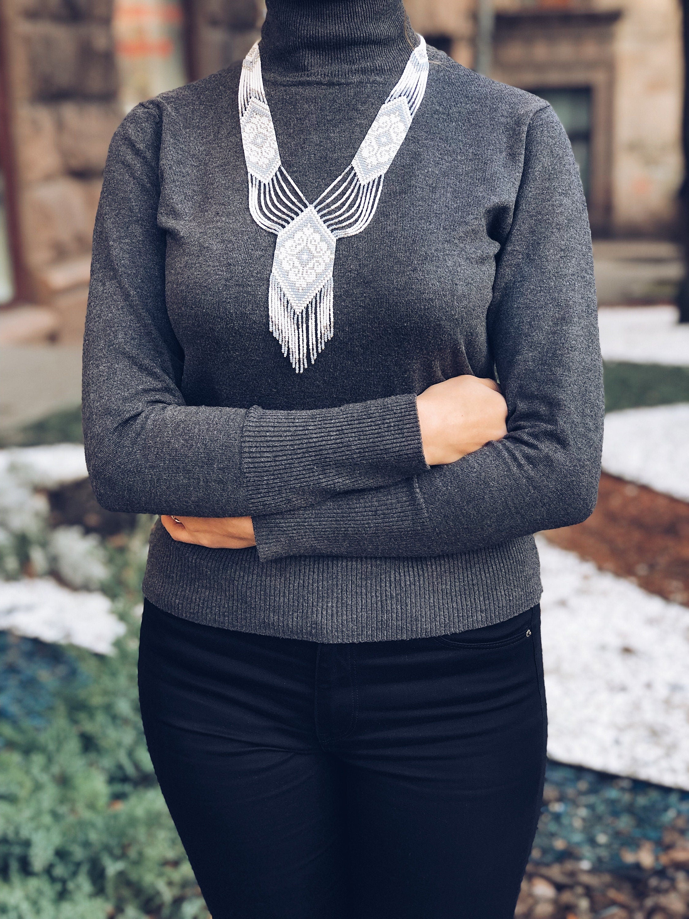 Ukrainian Gerdan Necklace - Handmade Beaded Jewelry