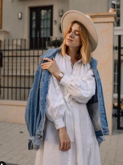 Embroidered Ukrainian Wedding Vyshyvanka White Linen Boho Dress for Women