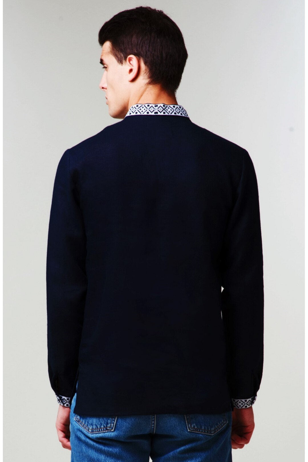 Men's Ukrainian Vyshyvanka Linen Embroidered Shirt for Easter