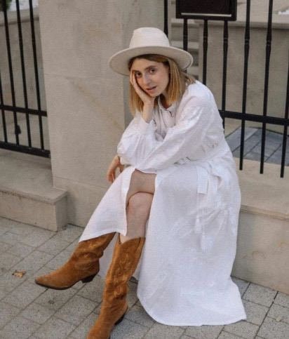 Embroidered Ukrainian Wedding Vyshyvanka White Linen Boho Dress for Women