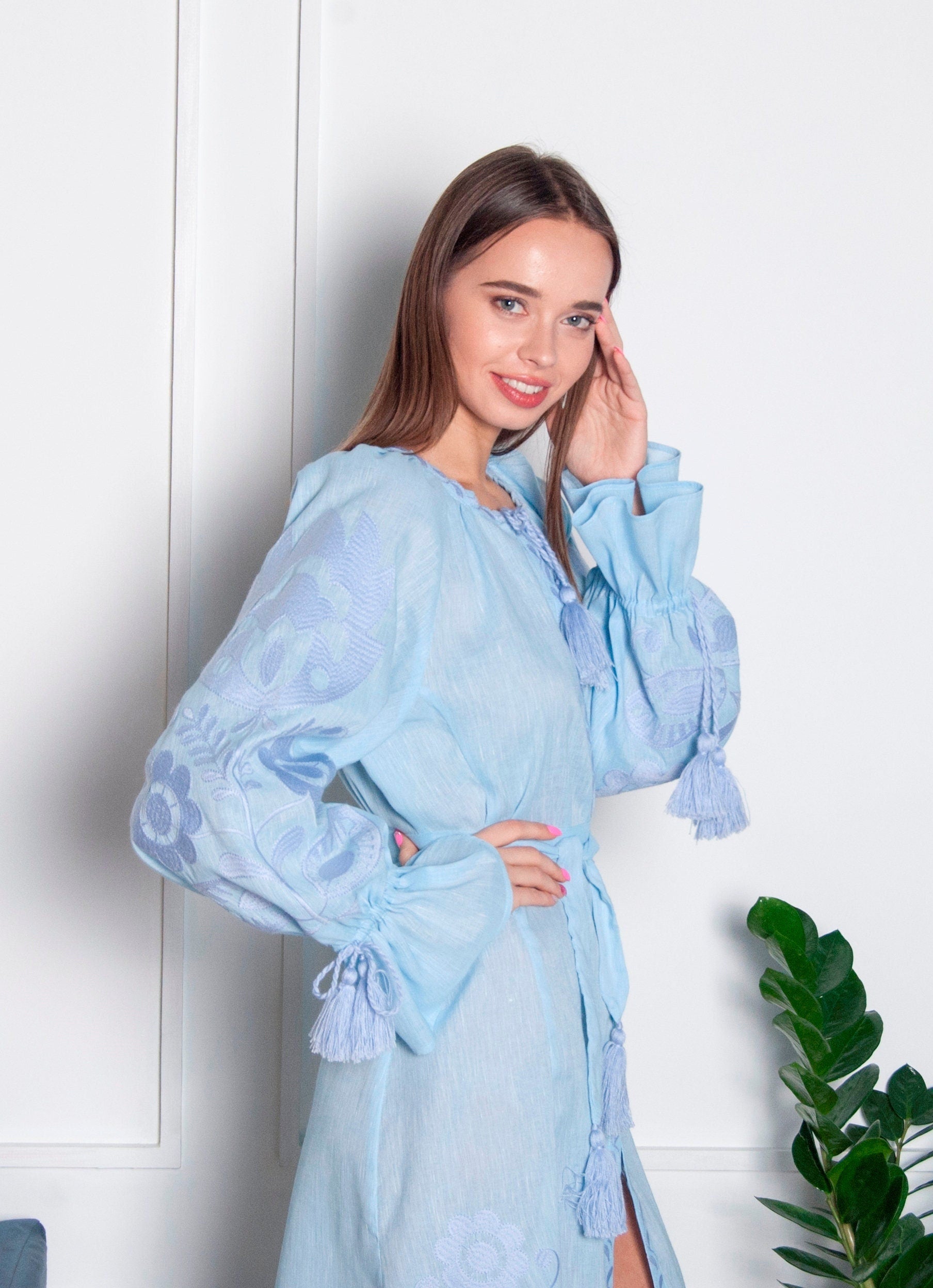 Ukrainian Vyshyvanka Dress - Bohemian Ethnic Embroidery