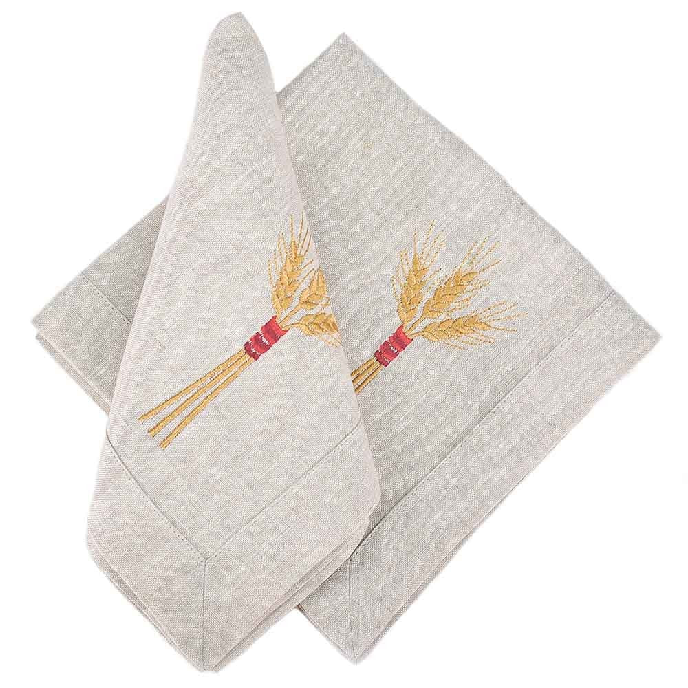 Embroidered Ukrainian Napkins "Didukh" 40x40 cm - Perfect for Easter