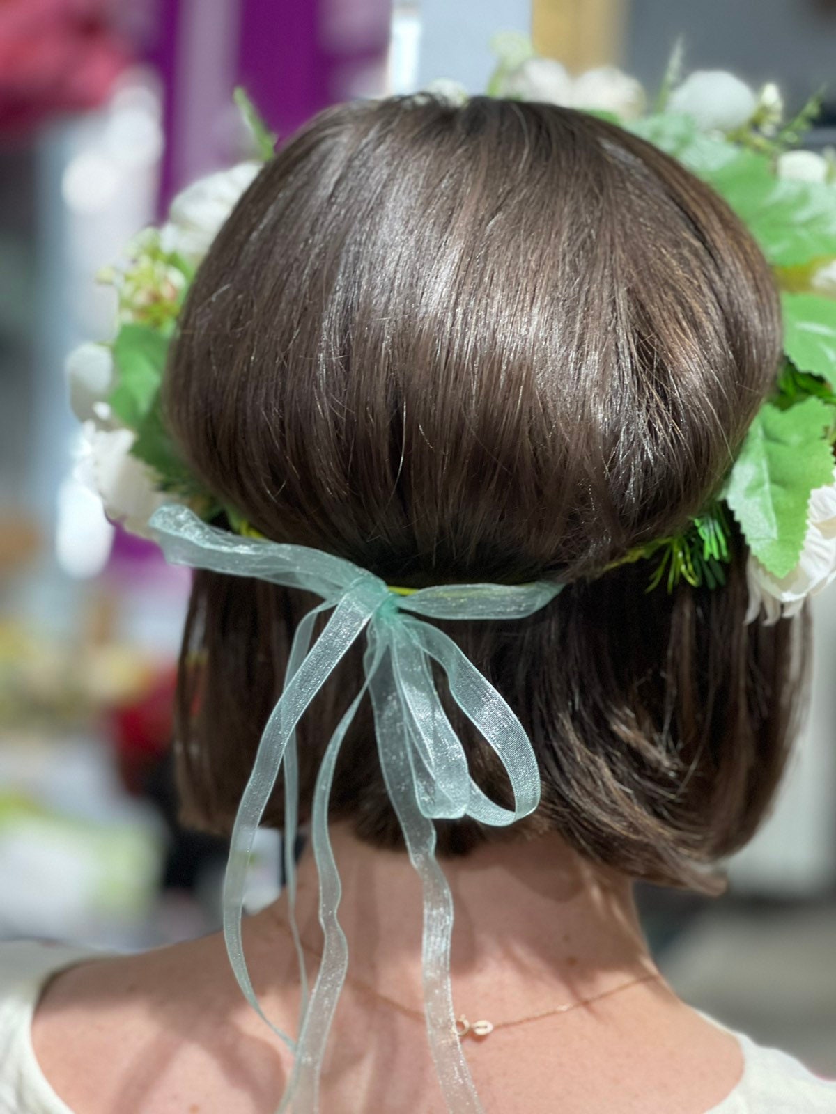 White Flower Crown - Boho Bridal Halo Headband & Hair Wreath for Romantic Weddings - Ukraine Seller