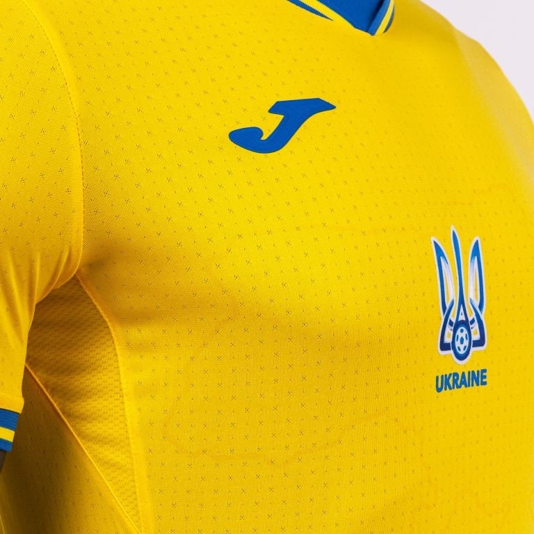 Ukrainian National Team T-Shirt - Men's Blue Football Shirt with "Glory to Ukraine"