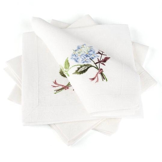Set 8 Napkins "hydrangea" 40*40 СМ. Embroidered Tablecloth. Ukrainian Embroidered Tablecloth Gift for Mom Gift for Wife Gift for