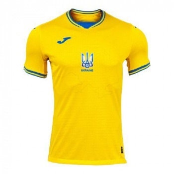 Ukrainian National Team T-Shirt - Men's Blue Football Shirt with "Glory to Ukraine"