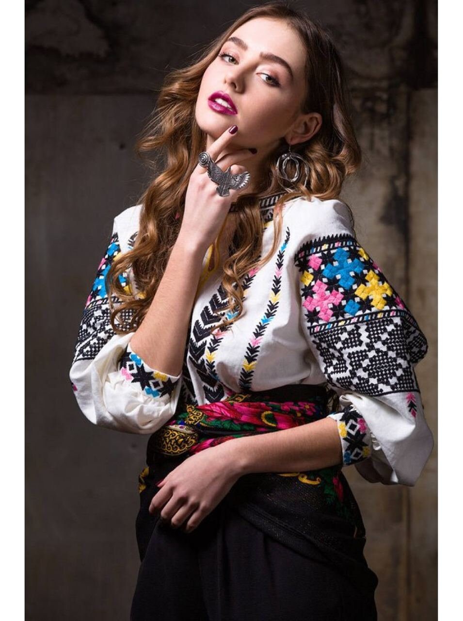 White Linen Embroidered Ukrainian Vyshyvanka Blouse - Perfect for Women and Girls