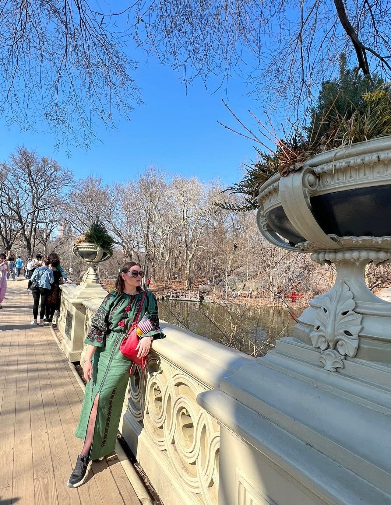 Green Linen Wedding Dress | Ukrainian Vyshyvanka Boho Style