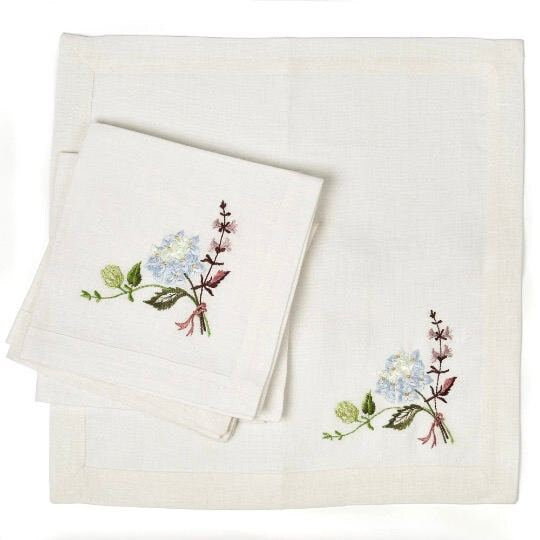 Set 8 Napkins "hydrangea" 40*40 СМ. Embroidered Tablecloth. Ukrainian Embroidered Tablecloth Gift for Mom Gift for Wife Gift for