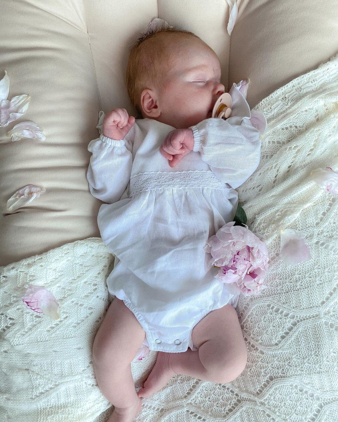 White Christening Set for Kids - Festive Bodysuit & Dress - Comfortable Children's Clothing