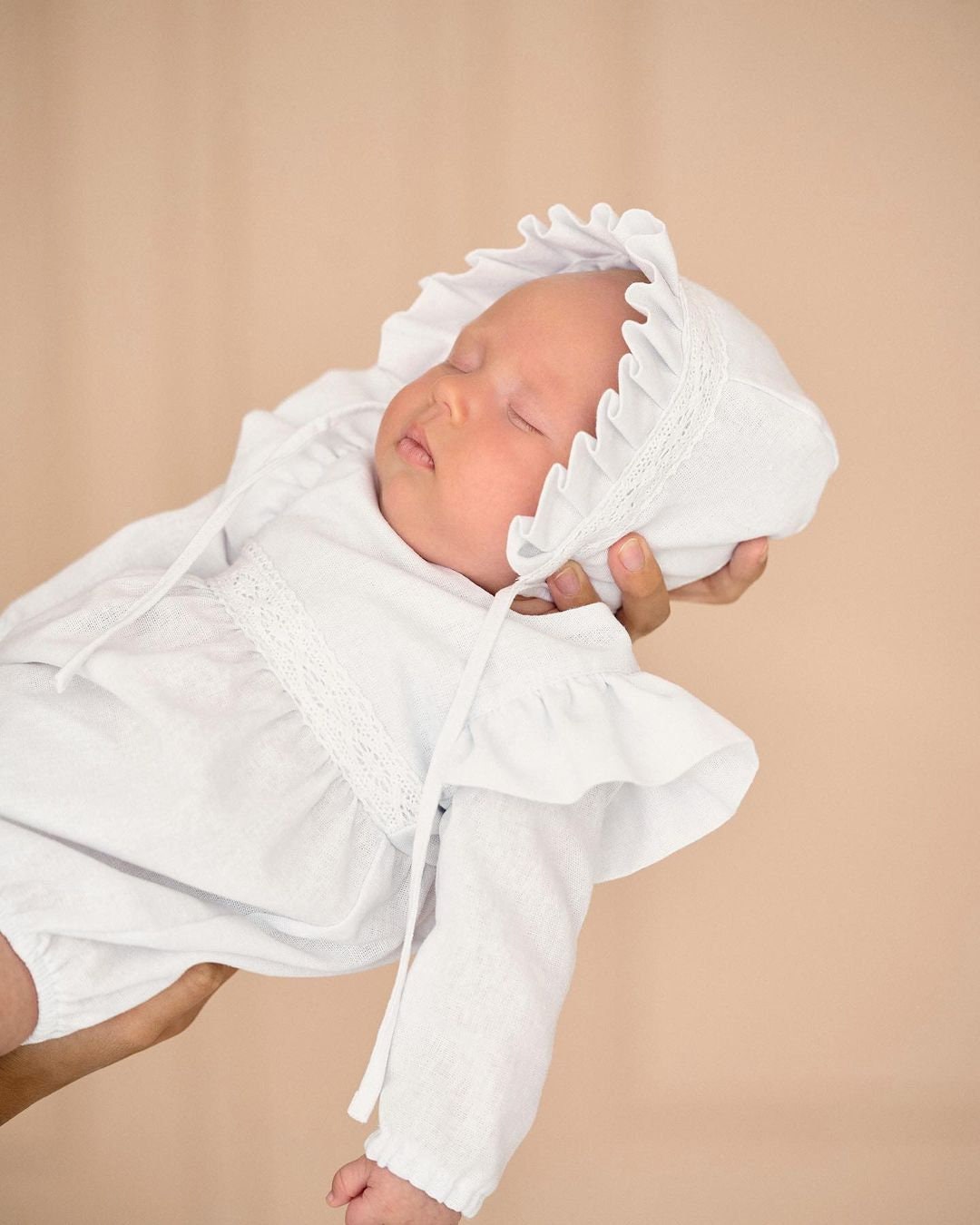 White Christening Set for Kids - Festive Bodysuit & Dress - Comfortable Children's Clothing